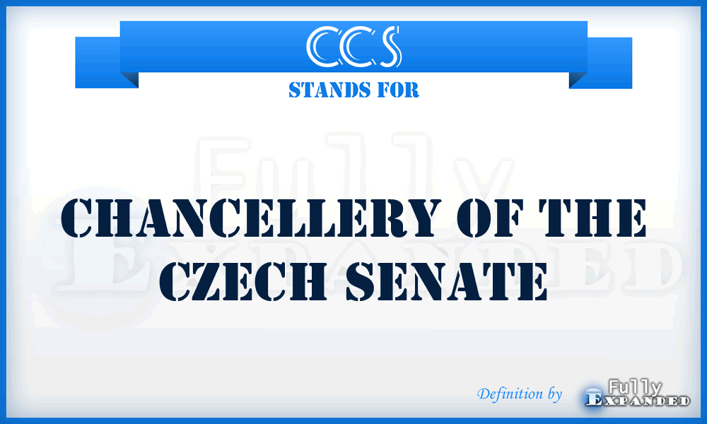 CCS - Chancellery of the Czech Senate