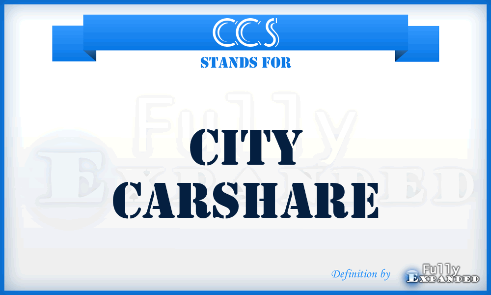 CCS - City CarShare