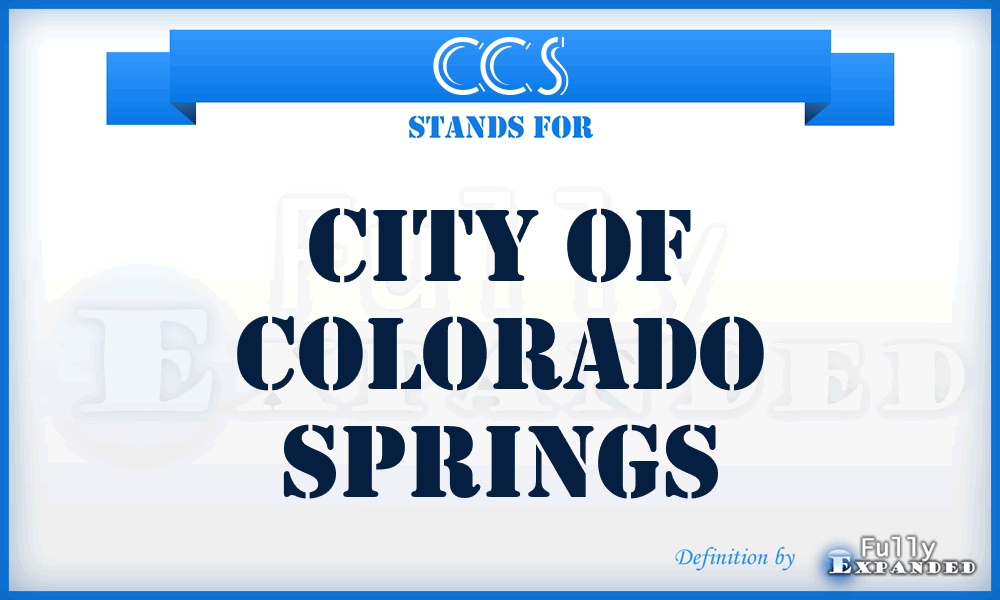 CCS - City of Colorado Springs