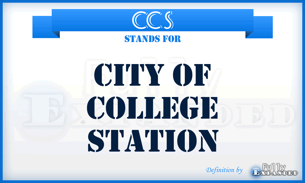 CCS - City of College Station