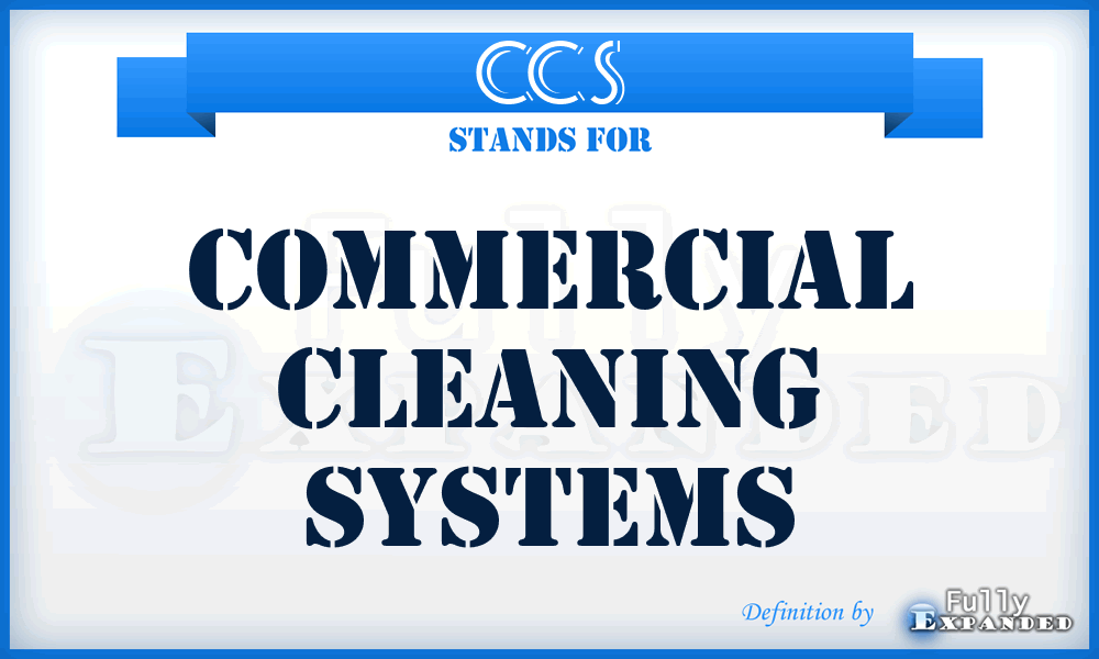 CCS - Commercial Cleaning Systems