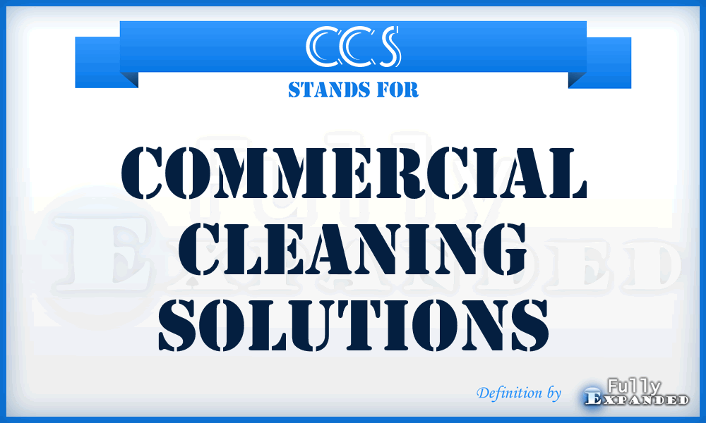 CCS - Commercial Cleaning Solutions
