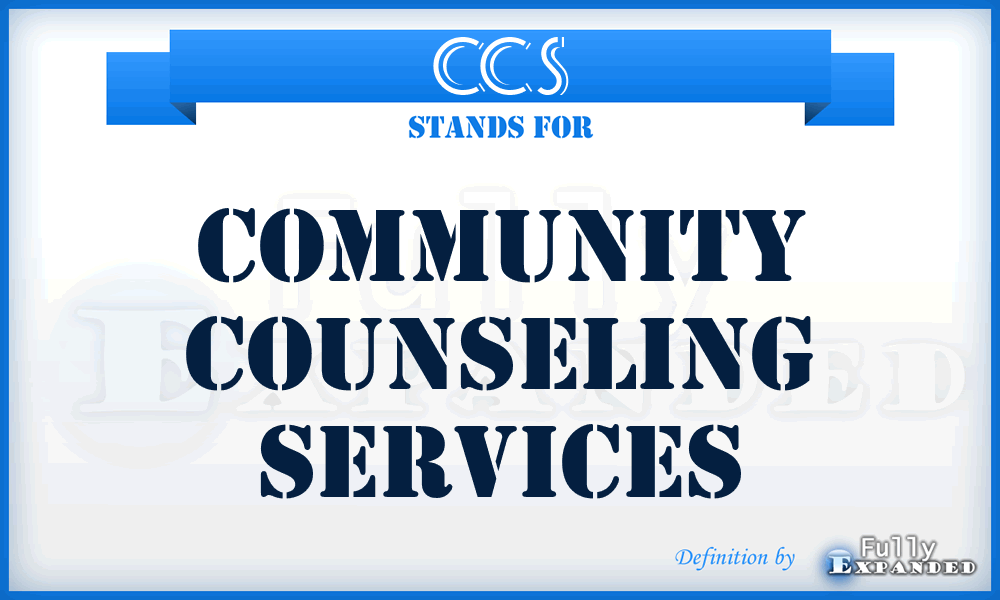 CCS - Community Counseling Services