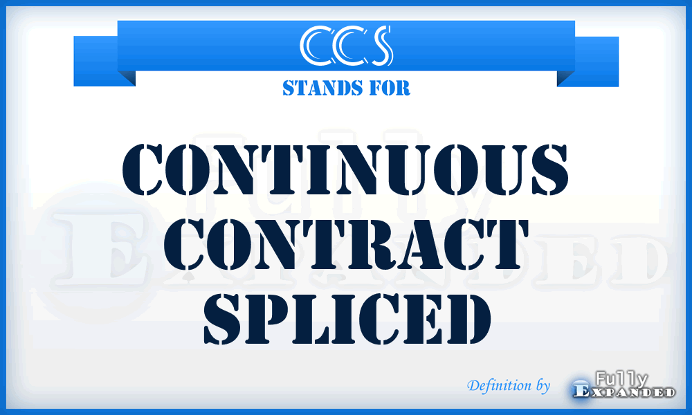 CCS - Continuous Contract Spliced