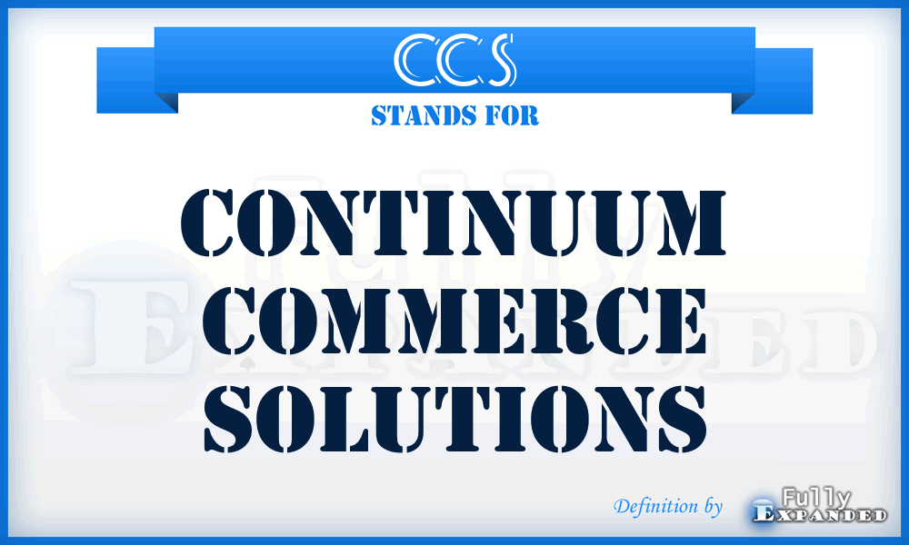 CCS - Continuum Commerce Solutions