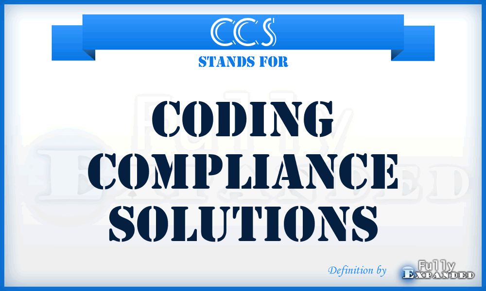 CCS - Coding Compliance Solutions