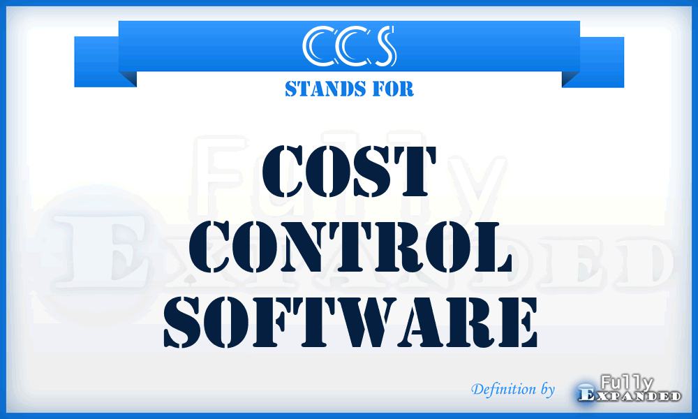 CCS - Cost Control Software