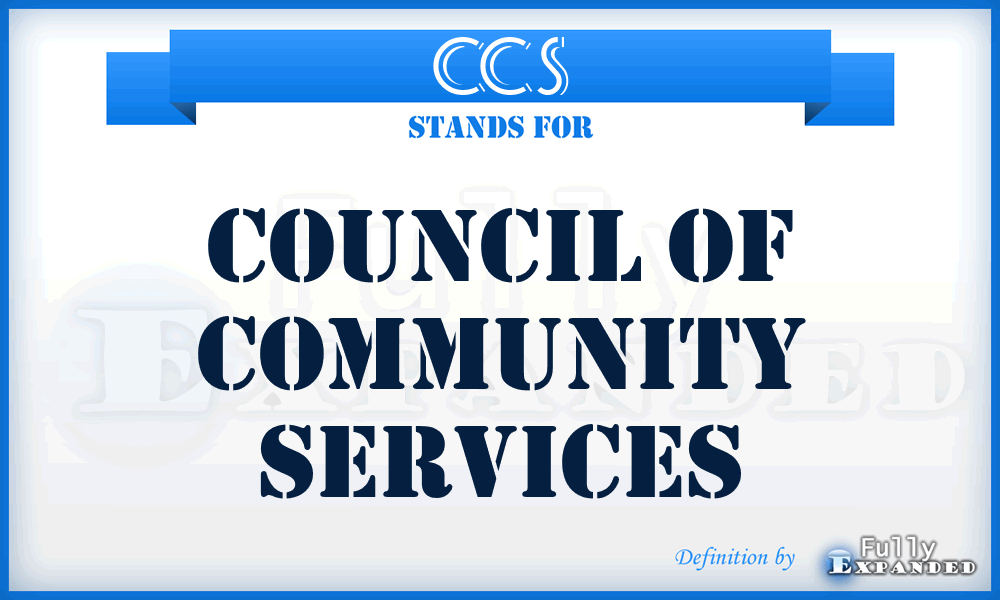 CCS - Council of Community Services