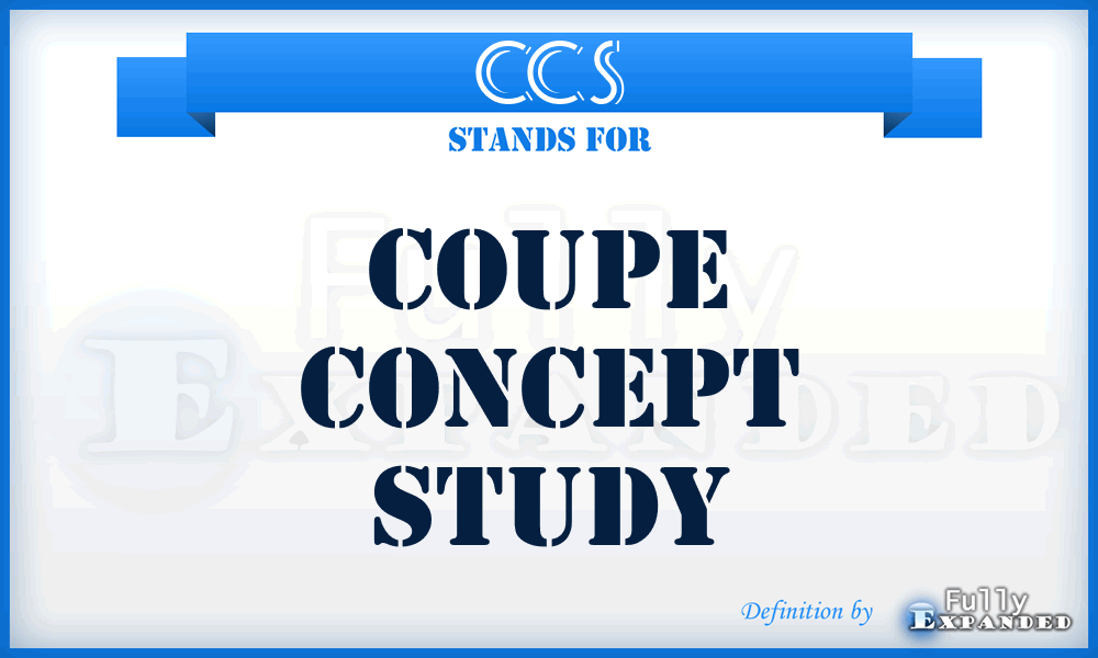 CCS - Coupe Concept Study