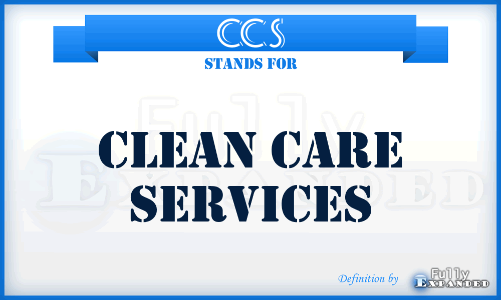 CCS - Clean Care Services