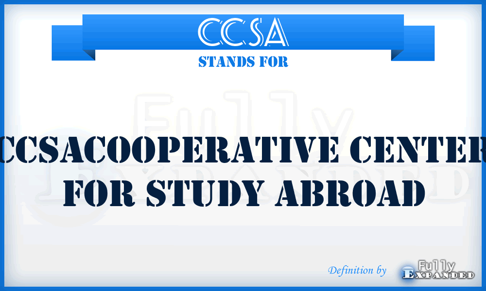 CCSA - Ccsacooperative Center For Study Abroad