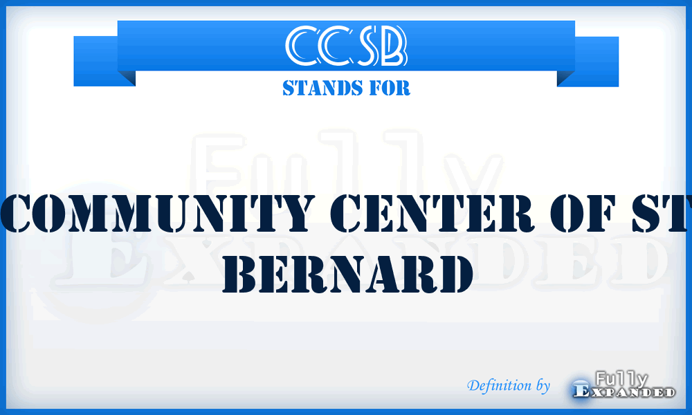 CCSB - Community Center of St Bernard