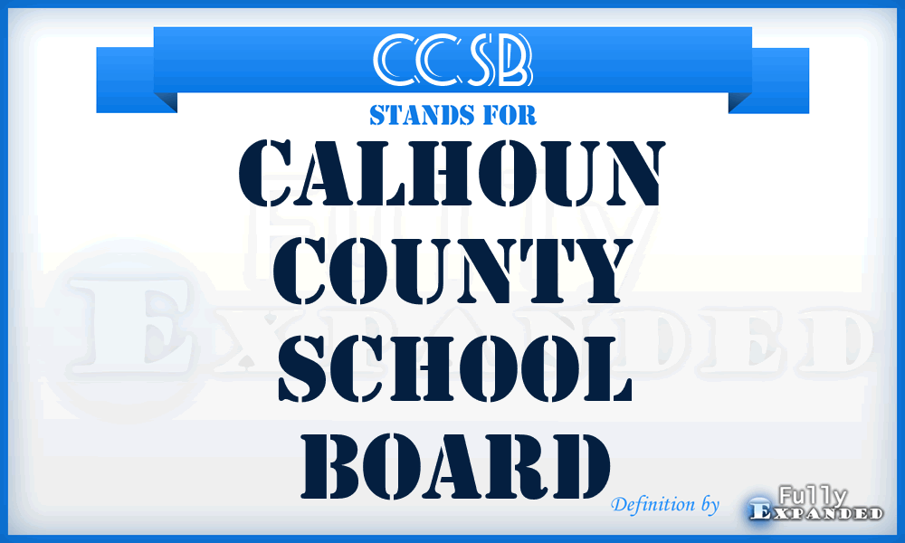 CCSB - Calhoun County School Board