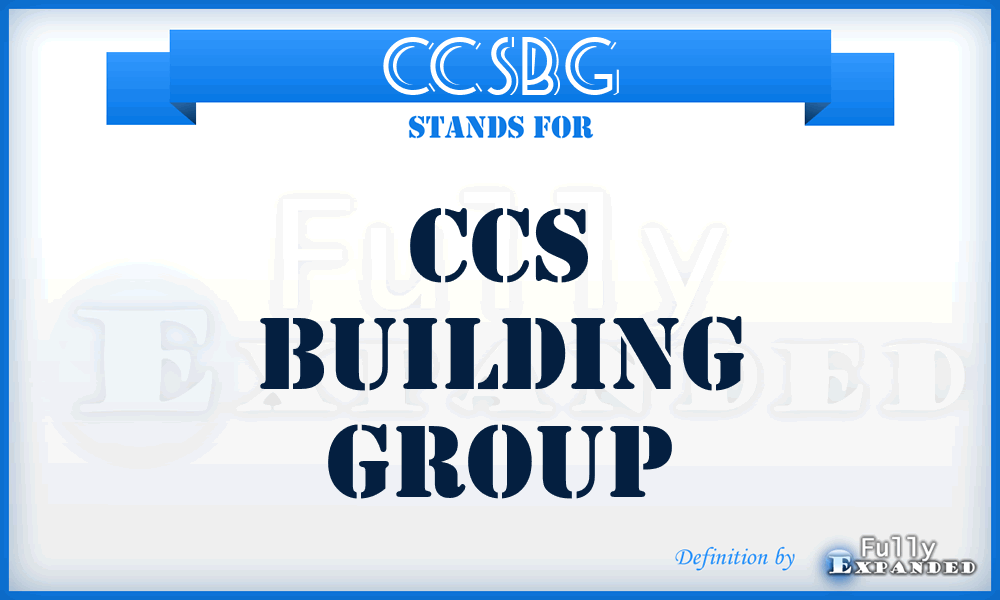 CCSBG - CCS Building Group