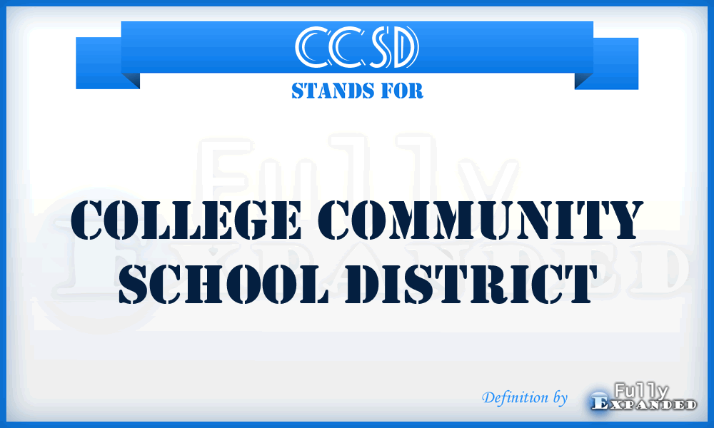 CCSD - College Community School District