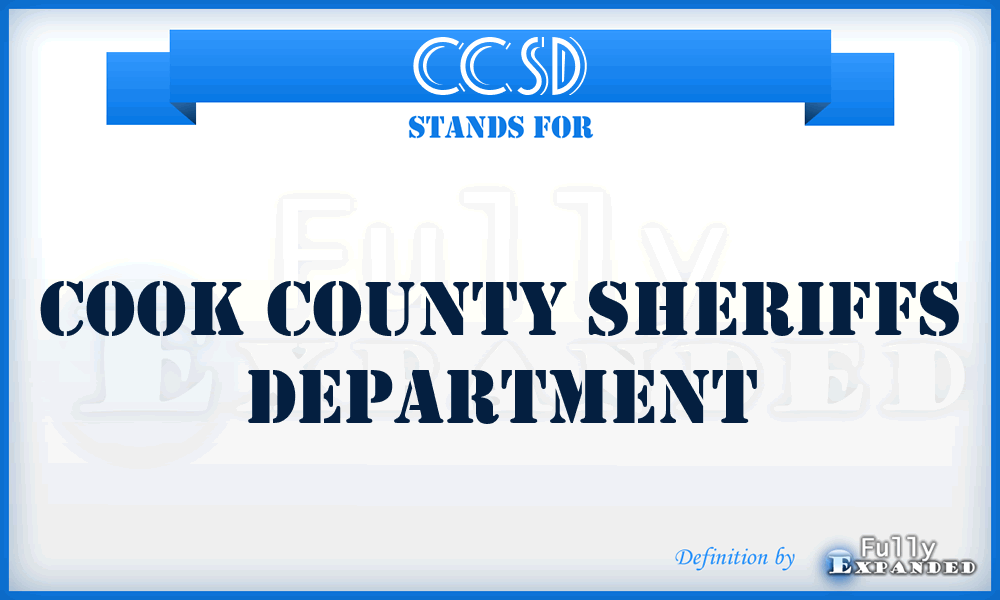 CCSD - Cook County Sheriffs Department