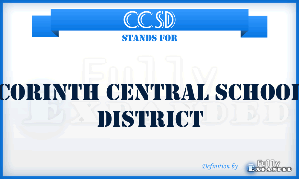 CCSD - Corinth Central School District