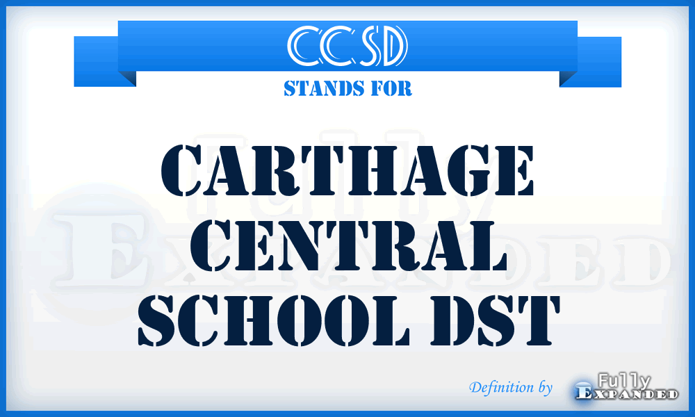 CCSD - Carthage Central School Dst