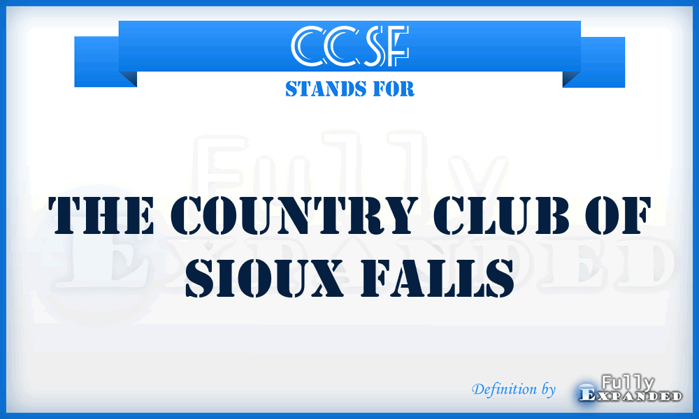 CCSF - The Country Club of Sioux Falls