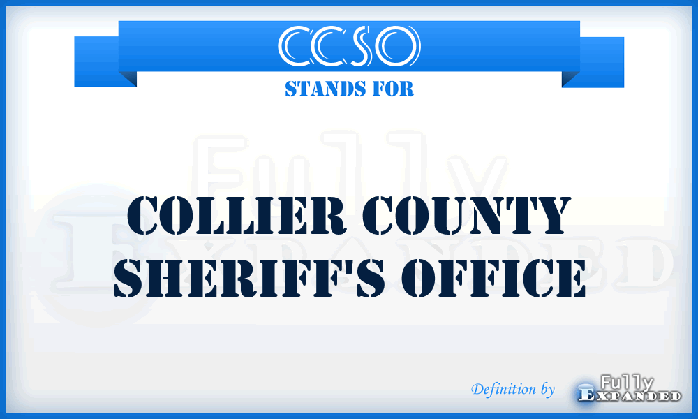 CCSO - Collier County Sheriff's Office