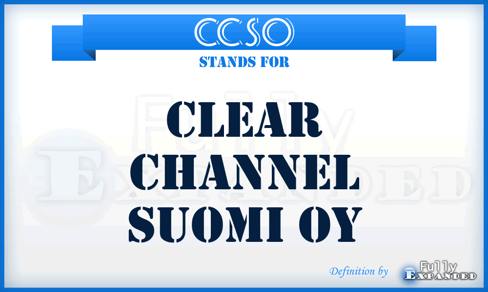CCSO - Clear Channel Suomi Oy