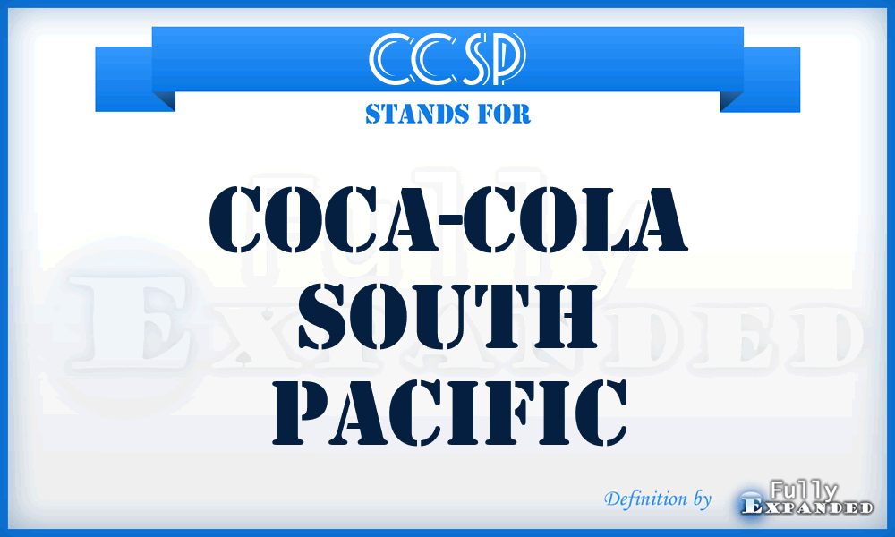 CCSP - Coca-Cola South Pacific