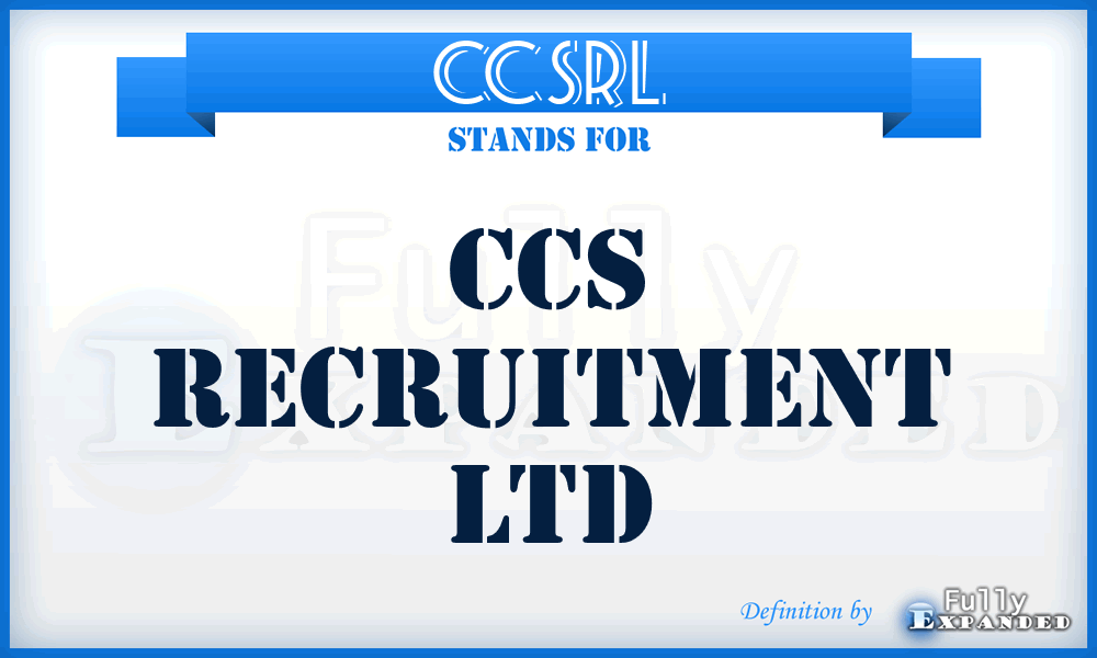 CCSRL - CCS Recruitment Ltd