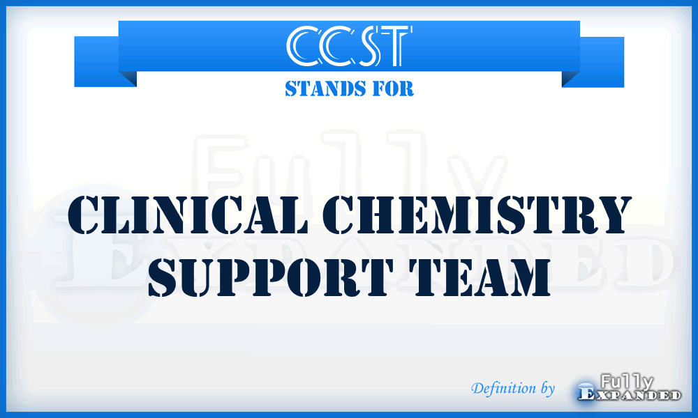 CCST - Clinical Chemistry Support Team