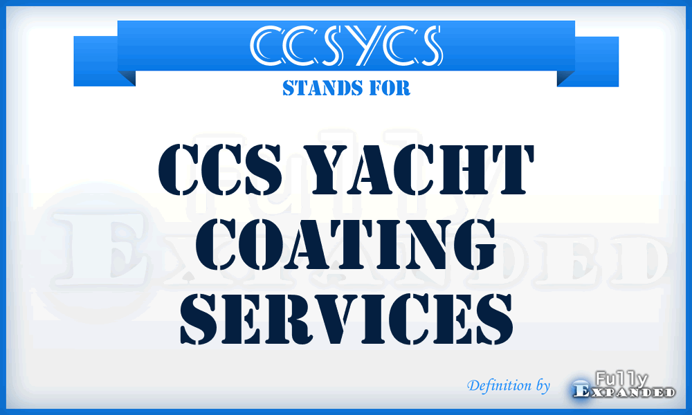 CCSYCS - CCS Yacht Coating Services