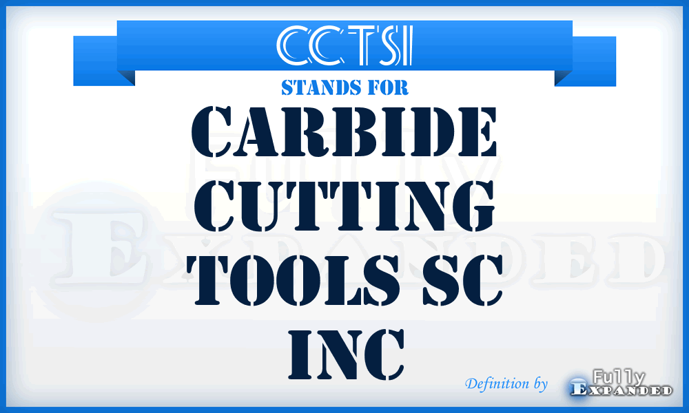CCTSI - Carbide Cutting Tools Sc Inc