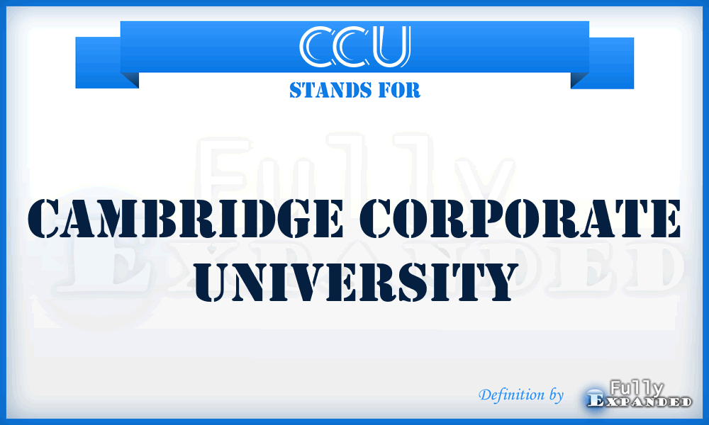 CCU - Cambridge Corporate University