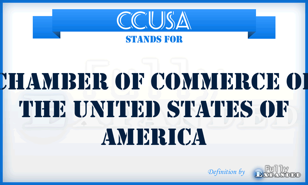 CCUSA - Chamber of Commerce of the United States of America