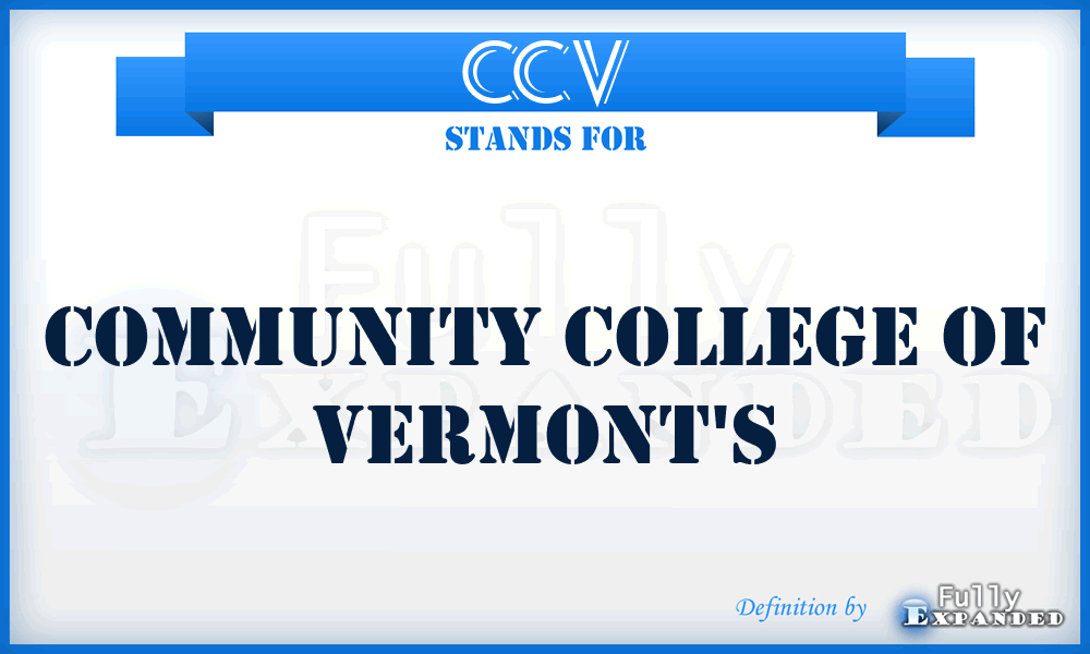 CCV - Community College of Vermont's
