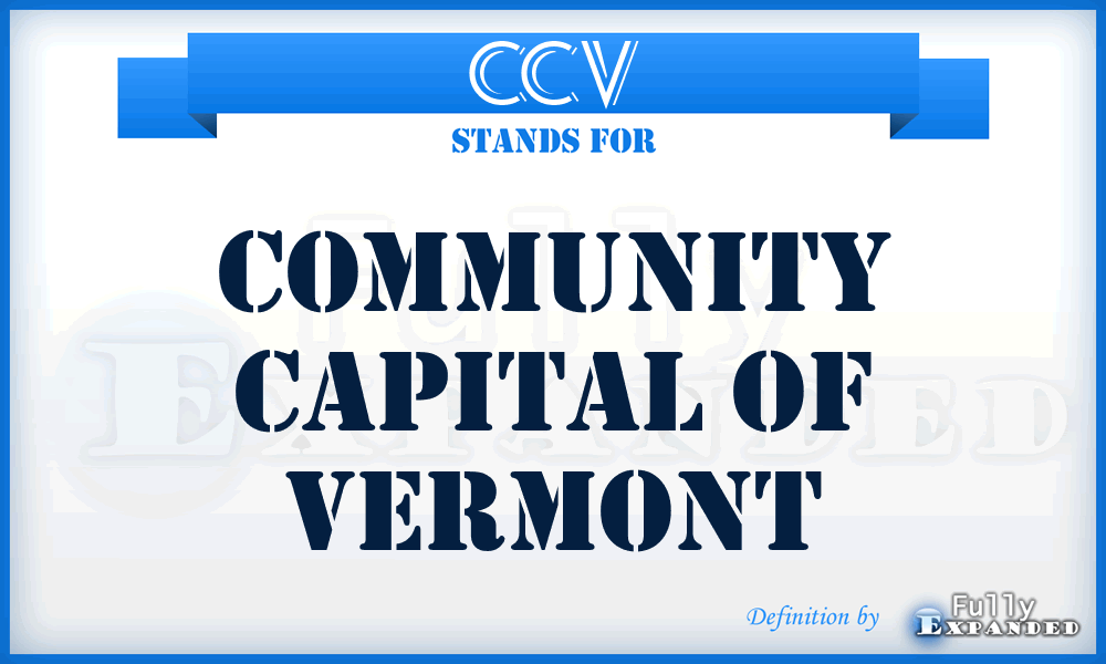 CCV - Community Capital of Vermont