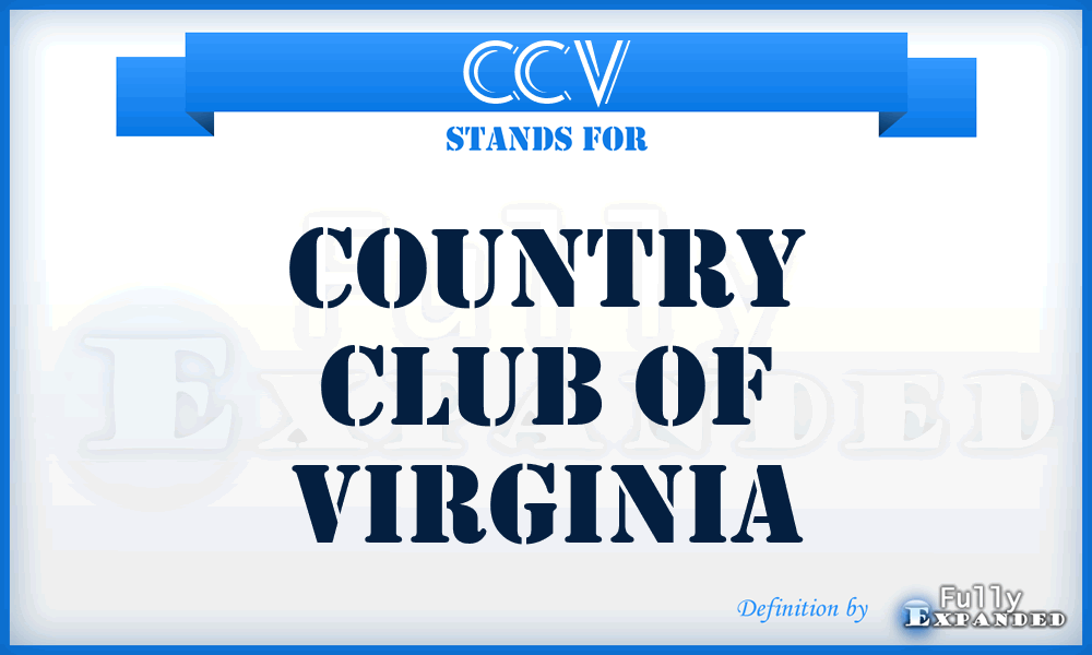 CCV - Country Club Of Virginia