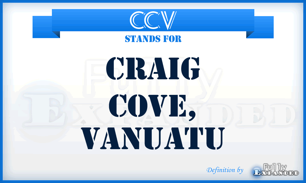 CCV - Craig Cove, Vanuatu