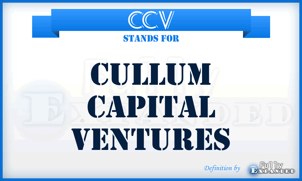 CCV - Cullum Capital Ventures