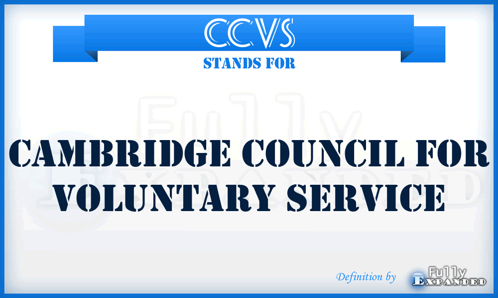CCVS - Cambridge Council for Voluntary Service