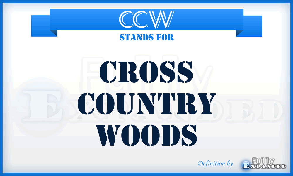 CCW - Cross Country Woods