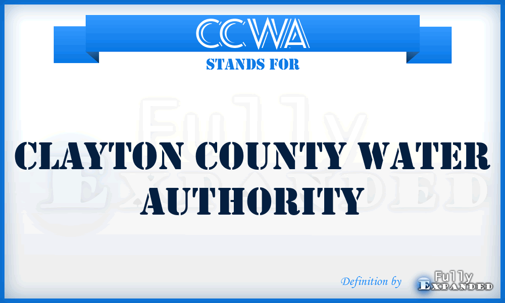 CCWA - Clayton County Water Authority