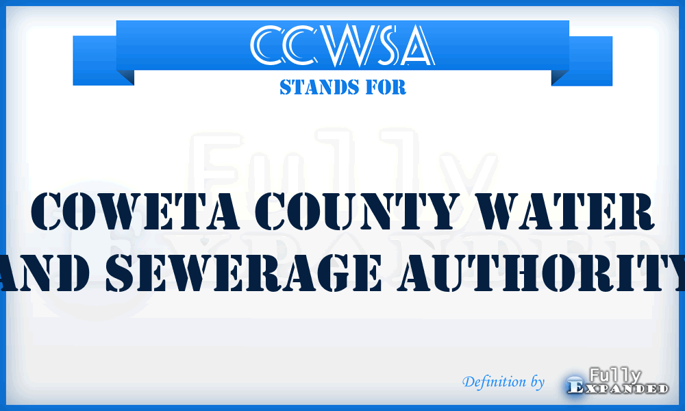 CCWSA - Coweta County Water and Sewerage Authority