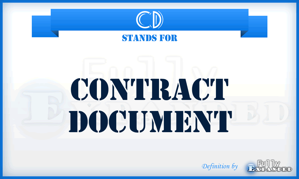 CD - Contract Document