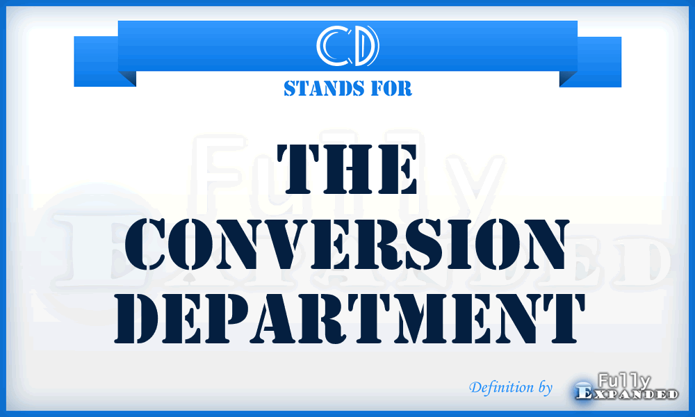 CD - The Conversion Department