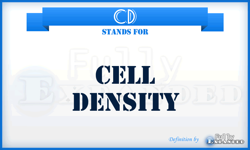 CD - cell density