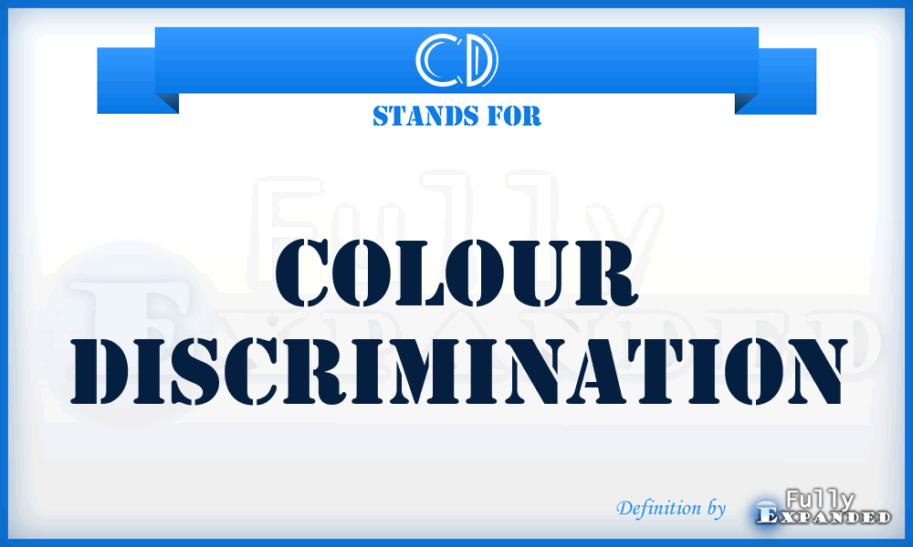 CD - colour discrimination