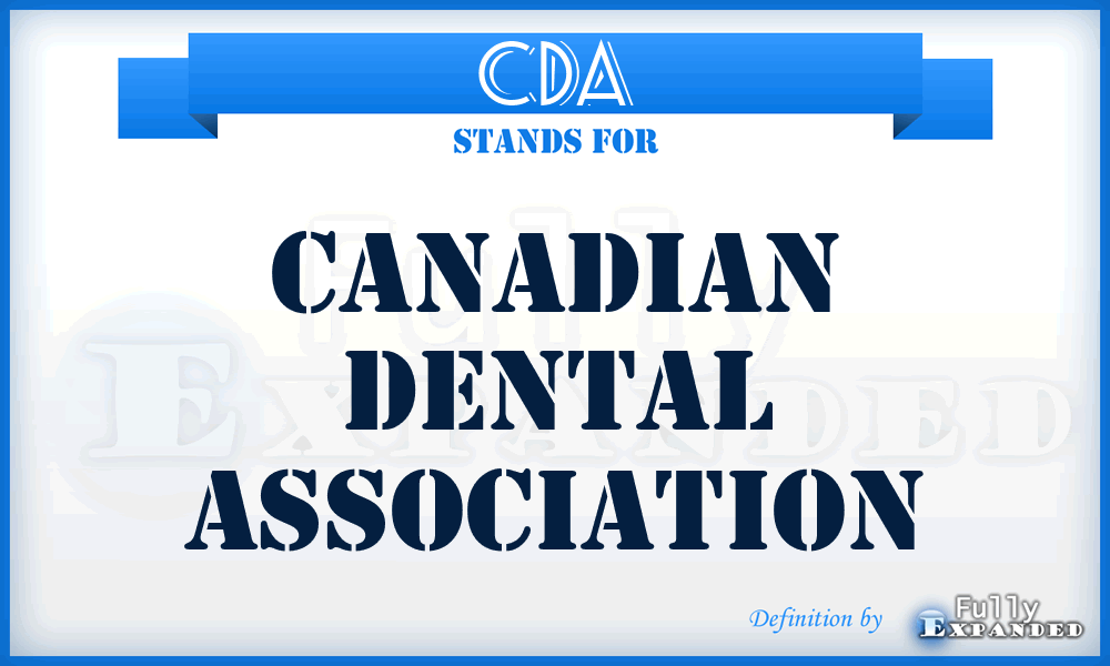 CDA - Canadian Dental Association