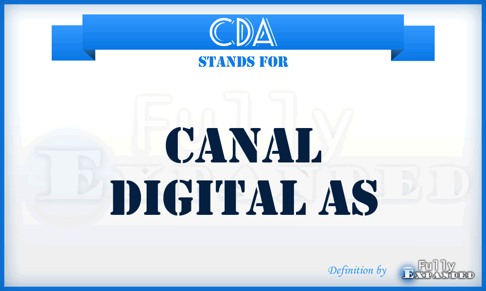 CDA - Canal Digital As
