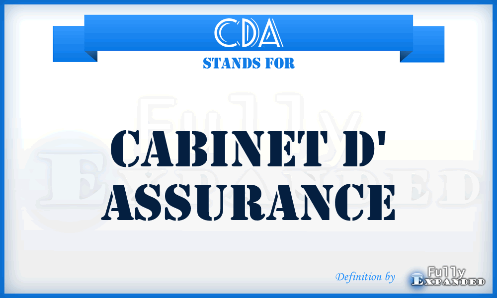 CDA - Cabinet D' Assurance