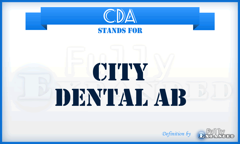 CDA - City Dental Ab
