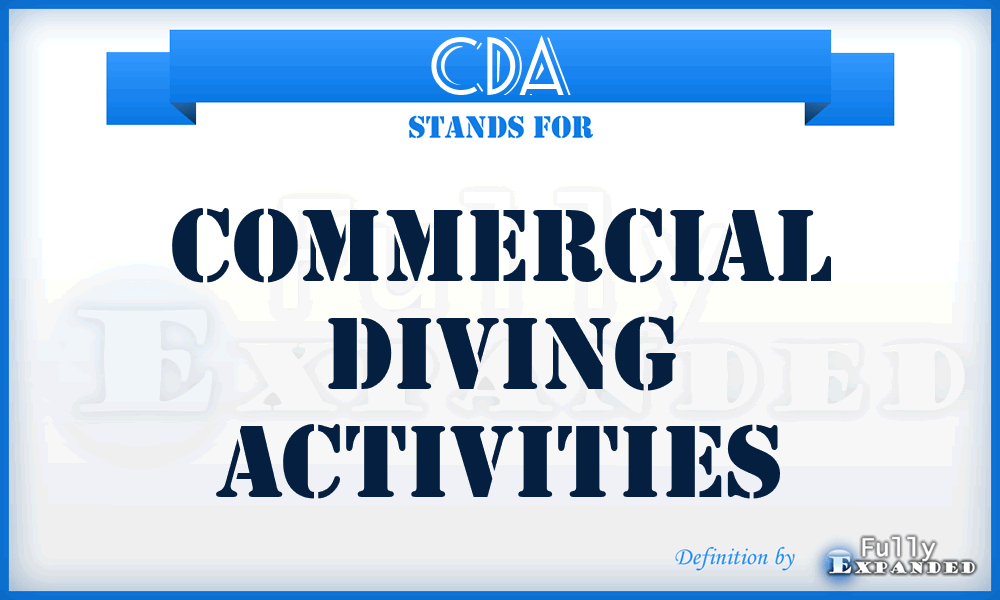 CDA - Commercial Diving Activities